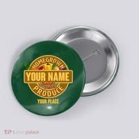 Personalize Home Homegrown Produce Custom Farmer Button thumb 0