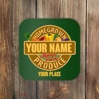 Personalize Home Homegrown Produce Custom Farmer Coaster thumb 0