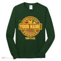 Personalize Home Homegrown Produce Custom Farmer Tall Long Sleeve Shirt thumb 0