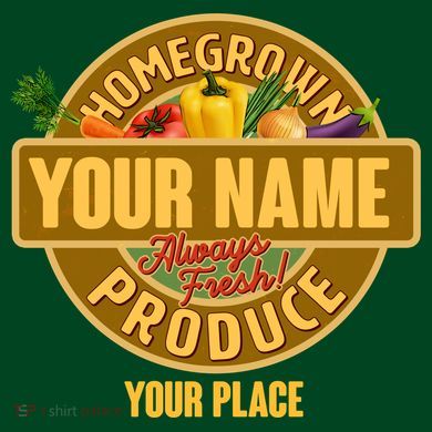 Personalize Home Homegrown Produce Custom Farmer Tall Long Sleeve Shirt