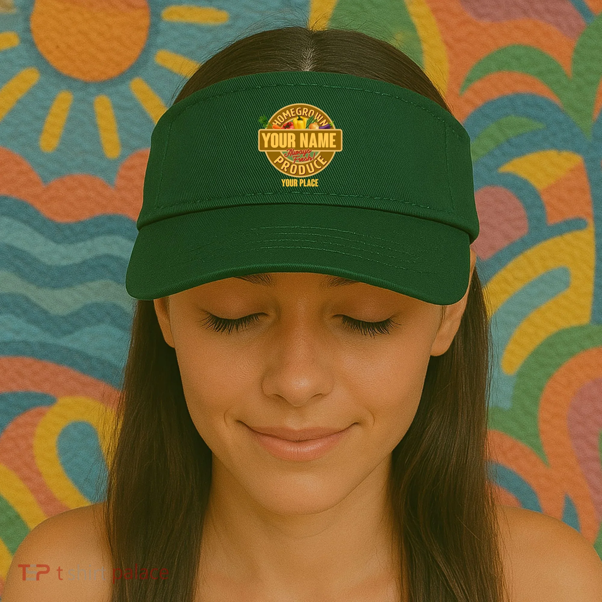 Personalize Home Homegrown Produce Custom Farmer Visor