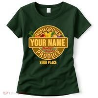 Personalize Home Homegrown Produce Custom Farmer Women's T-Shirt thumb 0