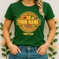 Personalize Home Homegrown Produce Custom Farmer Women's T-Shirt thumb 2