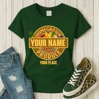 Personalize Home Homegrown Produce Custom Farmer Women's T-Shirt thumb 3