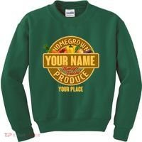 Personalize Home Homegrown Produce Custom Farmer Kids Sweatshirt thumb 0