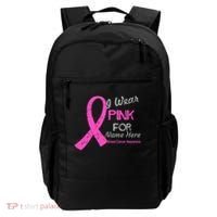 Personalize I Wear Pink For My Custom Breast Cancer Backpack thumb 0