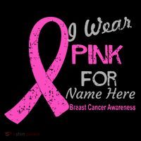 Personalize I Wear Pink For My Custom Breast Cancer Mousepad thumb 1