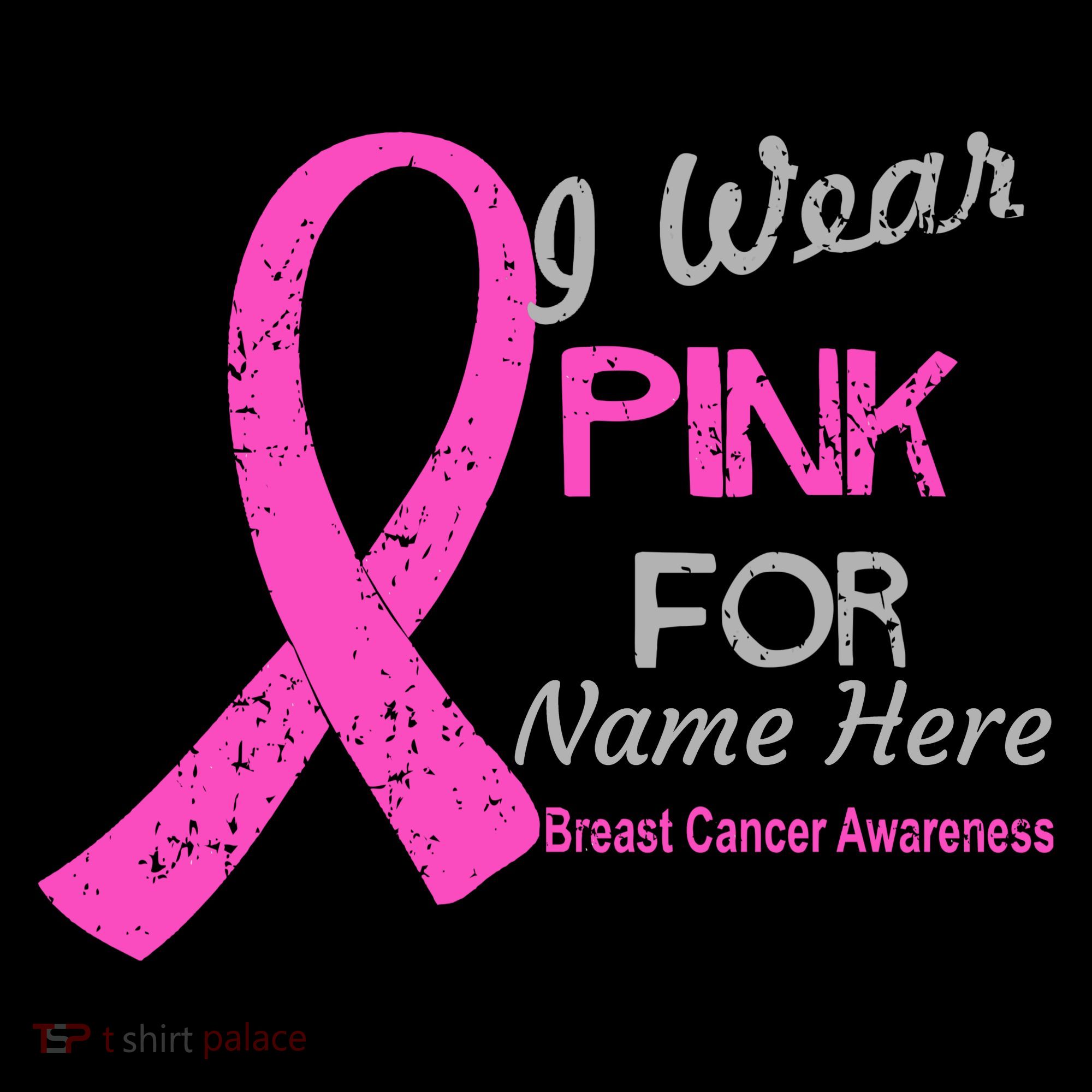 Personalize I Wear Pink For My Custom Breast Cancer Mousepad