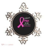 Personalize I Wear Pink For My Custom Breast Cancer Ornament thumb 0