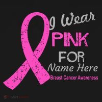 Personalize I Wear Pink For My Custom Breast Cancer Baby Bodysuit thumb 2