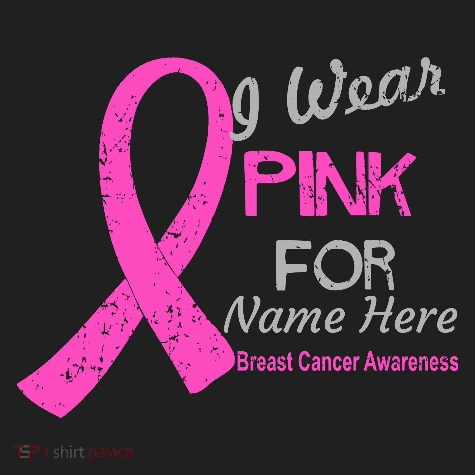 Personalize I Wear Pink For My Custom Breast Cancer Hat