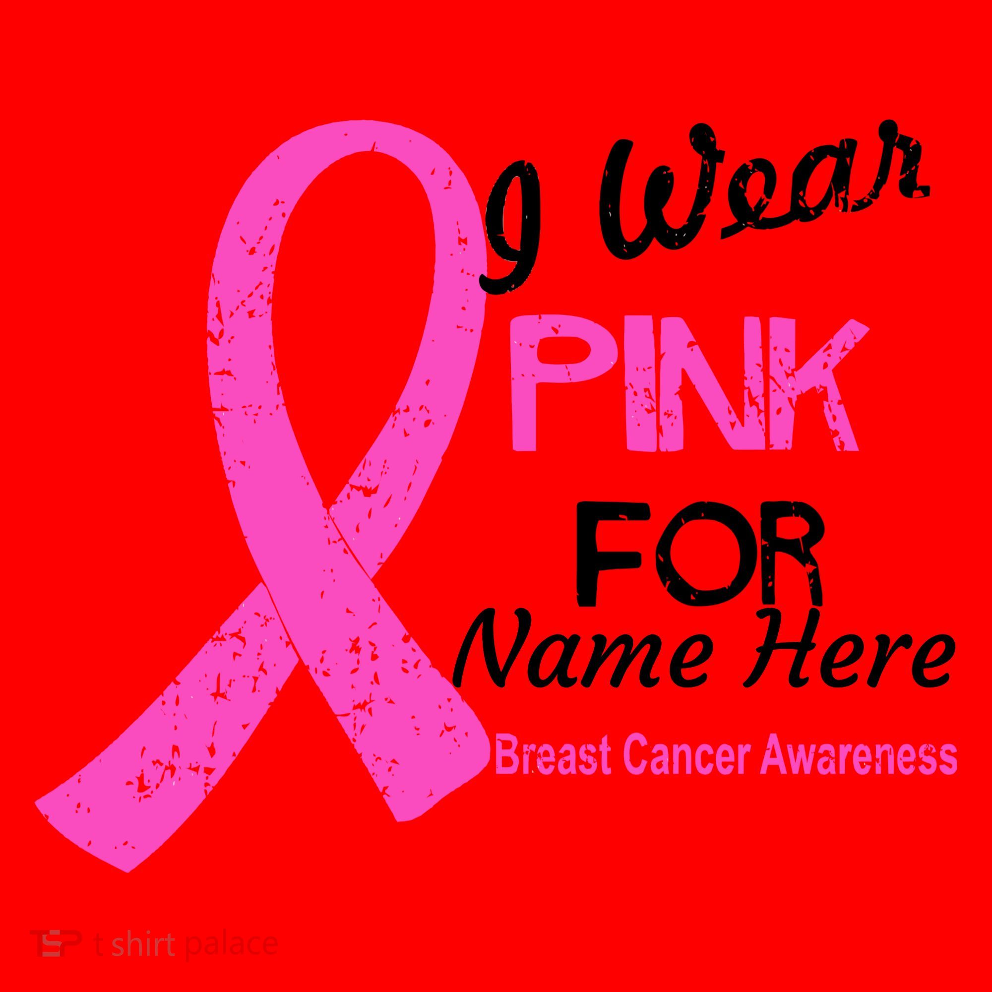 Personalize I Wear Pink For My Custom Breast Cancer Santa Hat