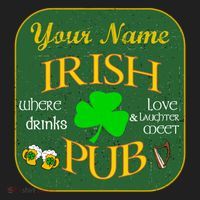 Personalize Irish Pub St Patricks Day Custom Women's Sweatshirt thumb 2