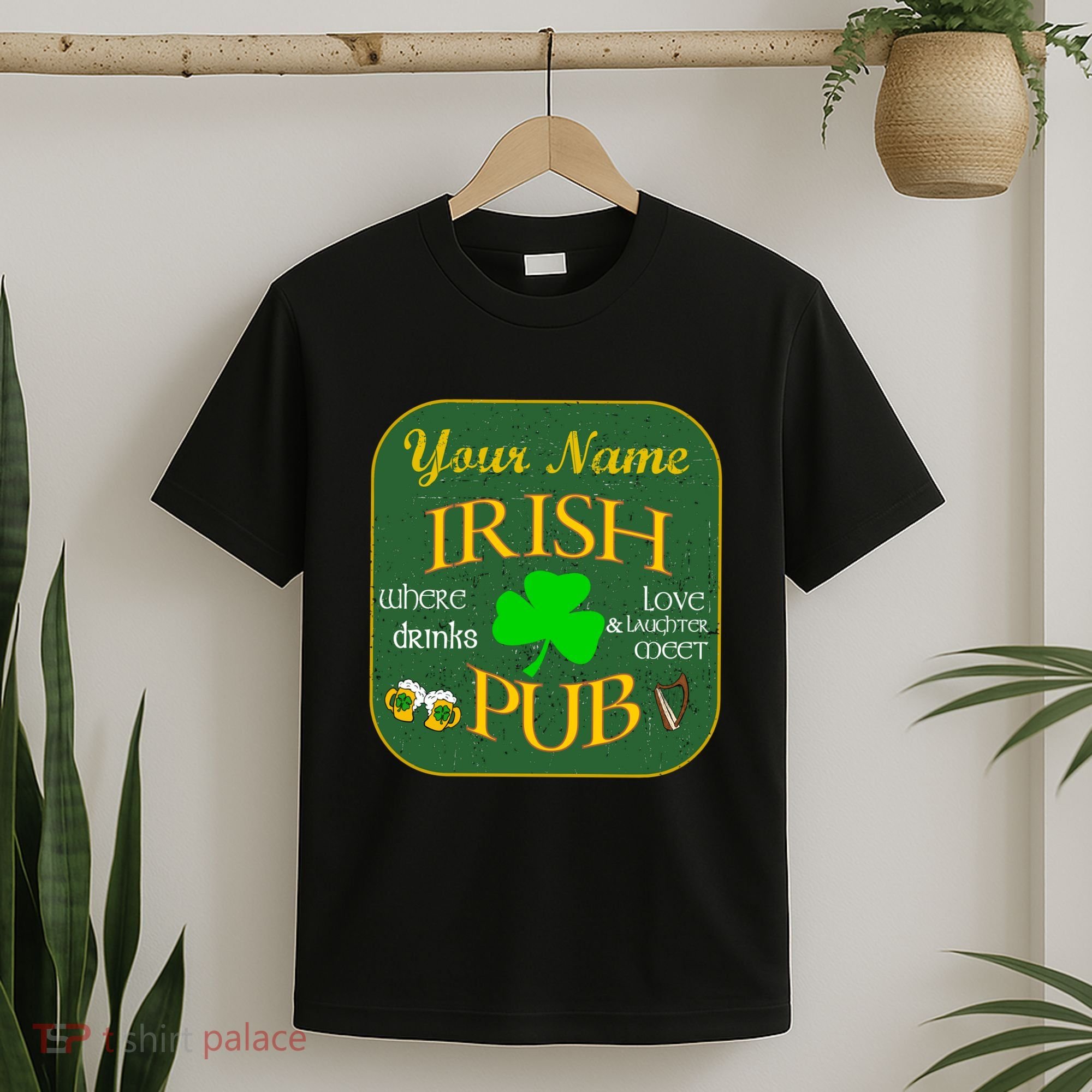 Personalize Irish Pub St Patricks Day Custom T-Shirt