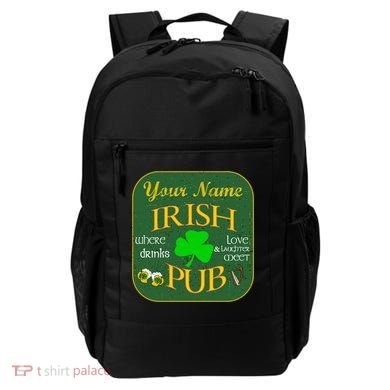 Personalize Irish Pub St Patricks Day Custom Backpack
