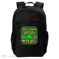 Personalize Irish Pub St Patricks Day Custom Backpack thumb 0