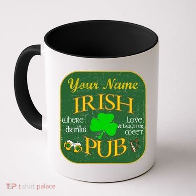 Personalize Irish Pub St Patricks Day Custom Coffee Mug