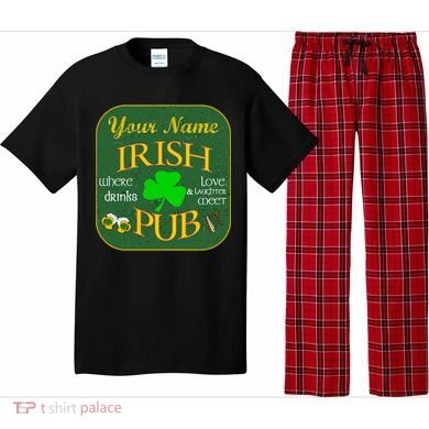 Personalize Irish Pub St Patricks Day Custom Pajama Set