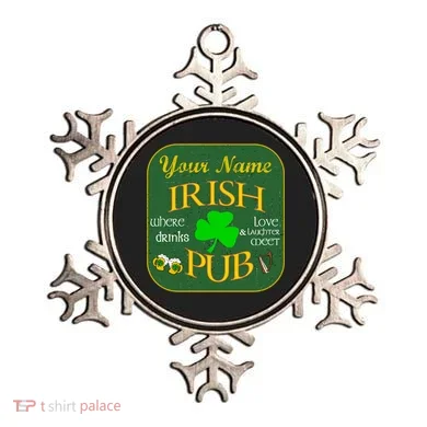 Personalize Irish Pub St Patricks Day Custom Ornament