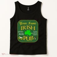Personalize Irish Pub St Patricks Day Custom Tank Top thumb 2
