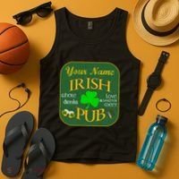 Personalize Irish Pub St Patricks Day Custom Tank Top thumb 4