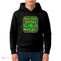 Personalize Irish Pub St Patricks Day Custom Kids Hoodie thumb 4