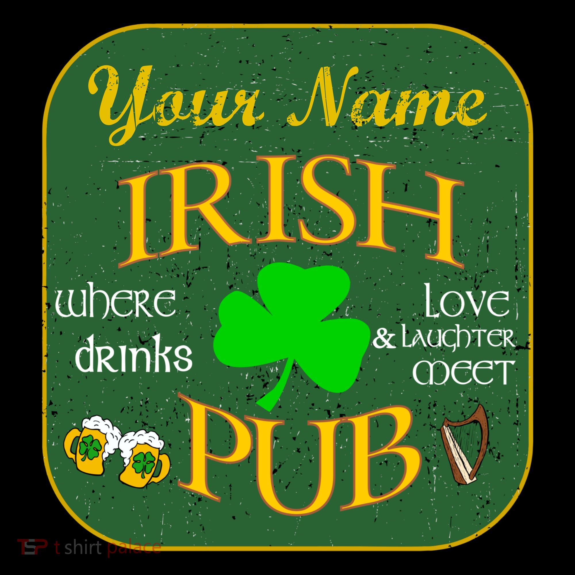 Personalize Irish Pub St Patricks Day Custom Kids Hoodie