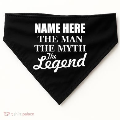 Personalize Name The Man Myth Legend Custom USA-Made Doggie Bandana