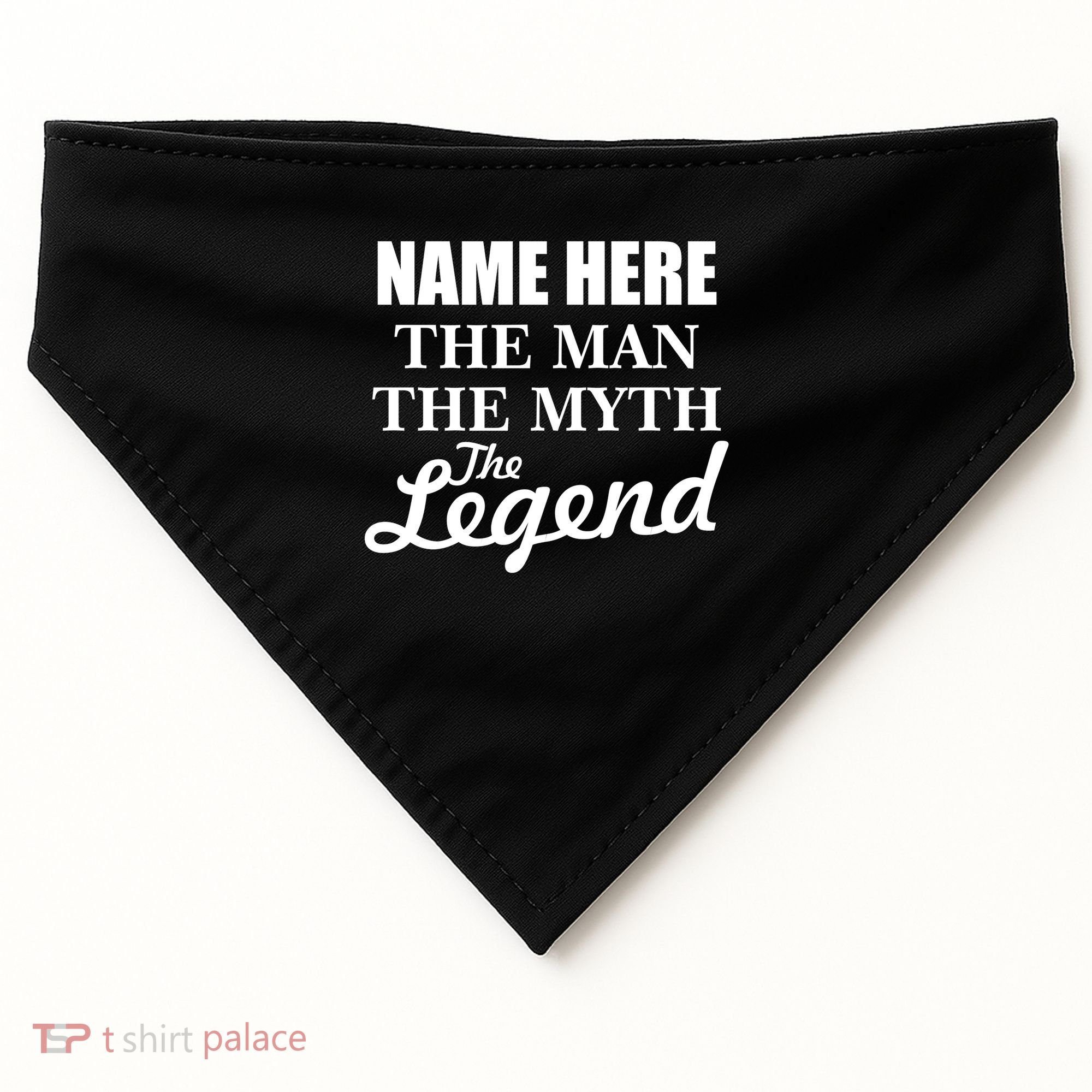 Personalize Name The Man Myth Legend Custom USA-Made Doggie Bandana