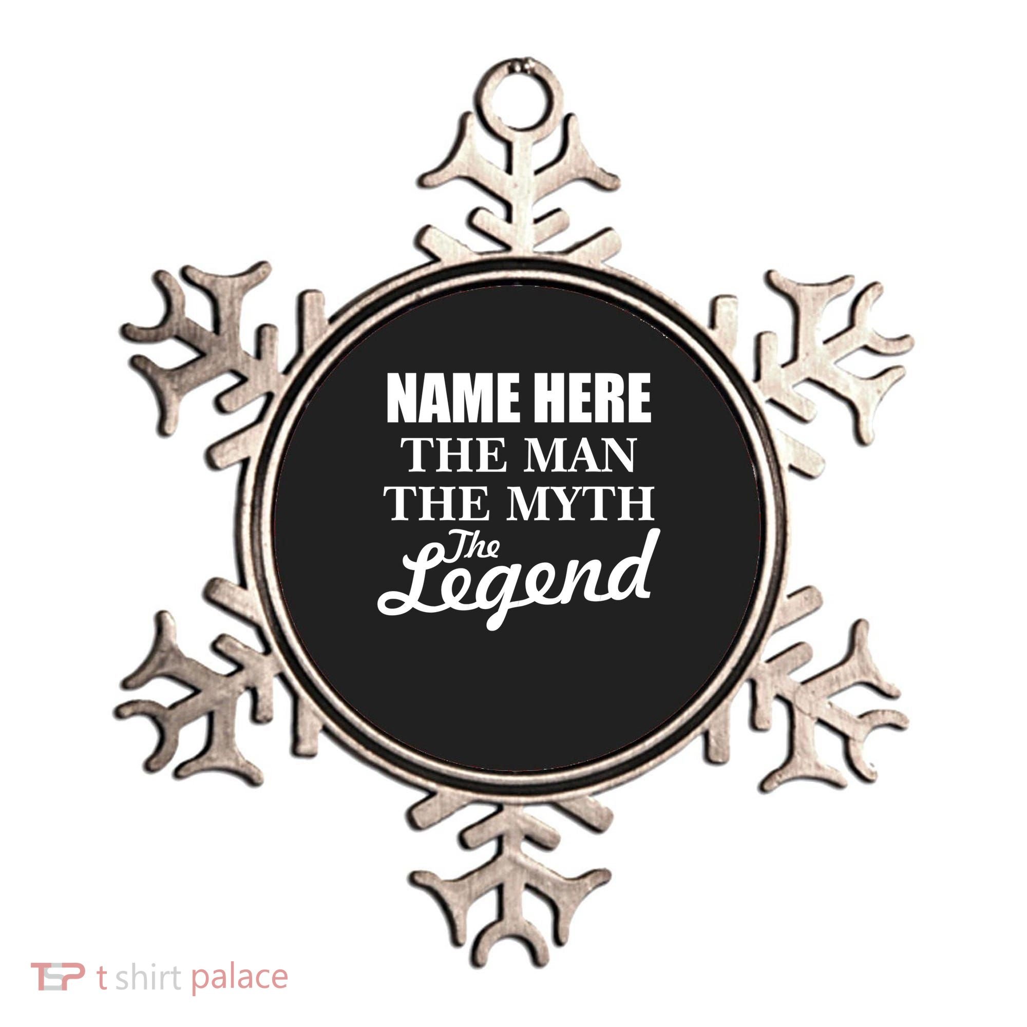 Personalize Name The Man Myth Legend Custom Ornament