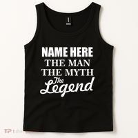 Personalize Name The Man Myth Legend Custom Tank Top thumb 2