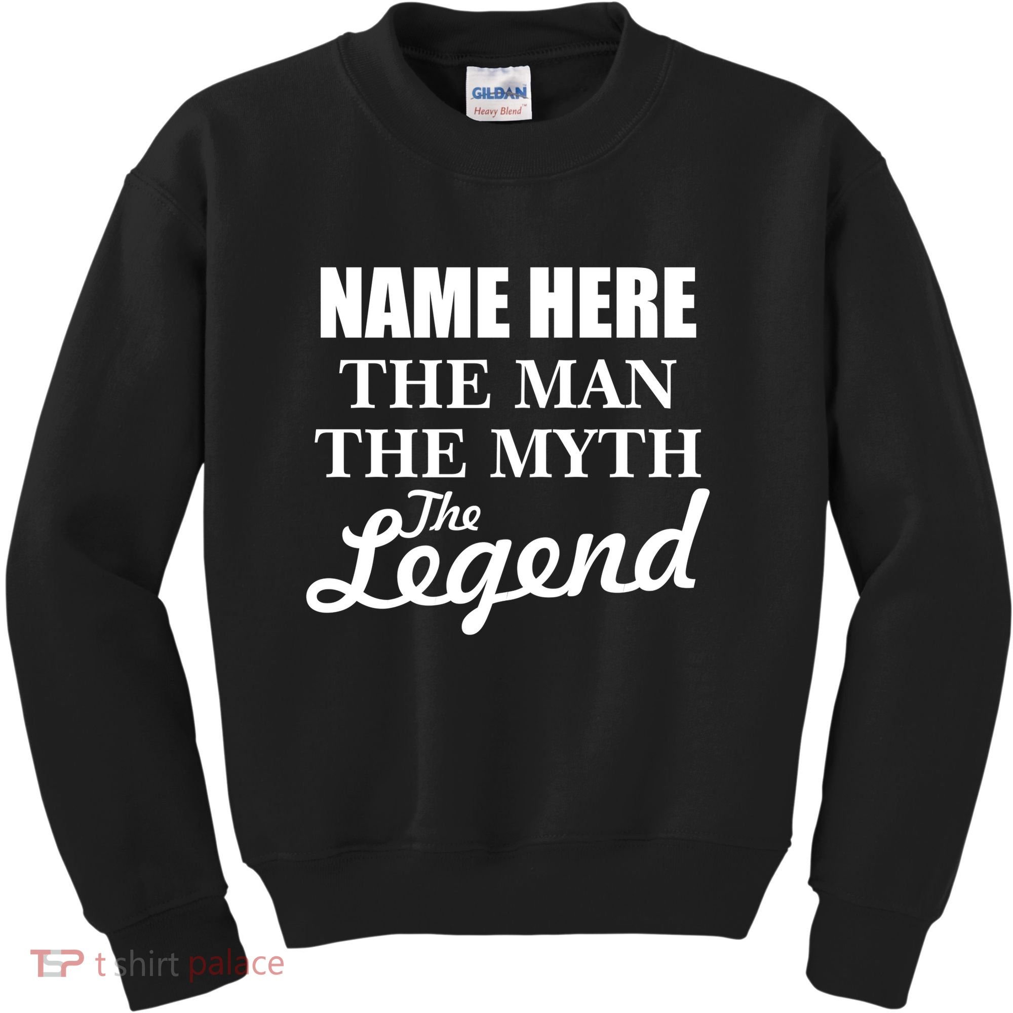 Personalize Name The Man Myth Legend Custom Kids Sweatshirt