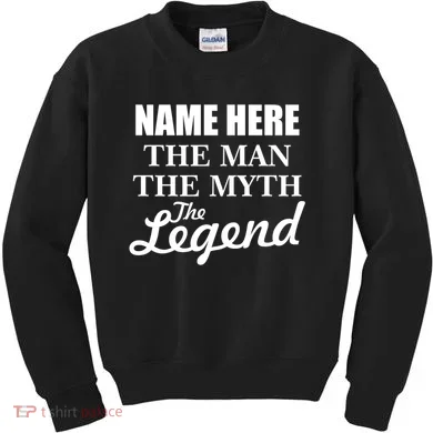 Personalize Name The Man Myth Legend Custom Kids Sweatshirt