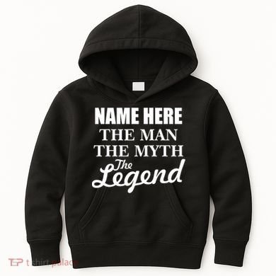 Personalize Name The Man Myth Legend Custom Kids Hoodie