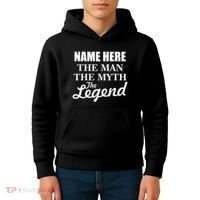 Personalize Name The Man Myth Legend Custom Kids Hoodie thumb 4