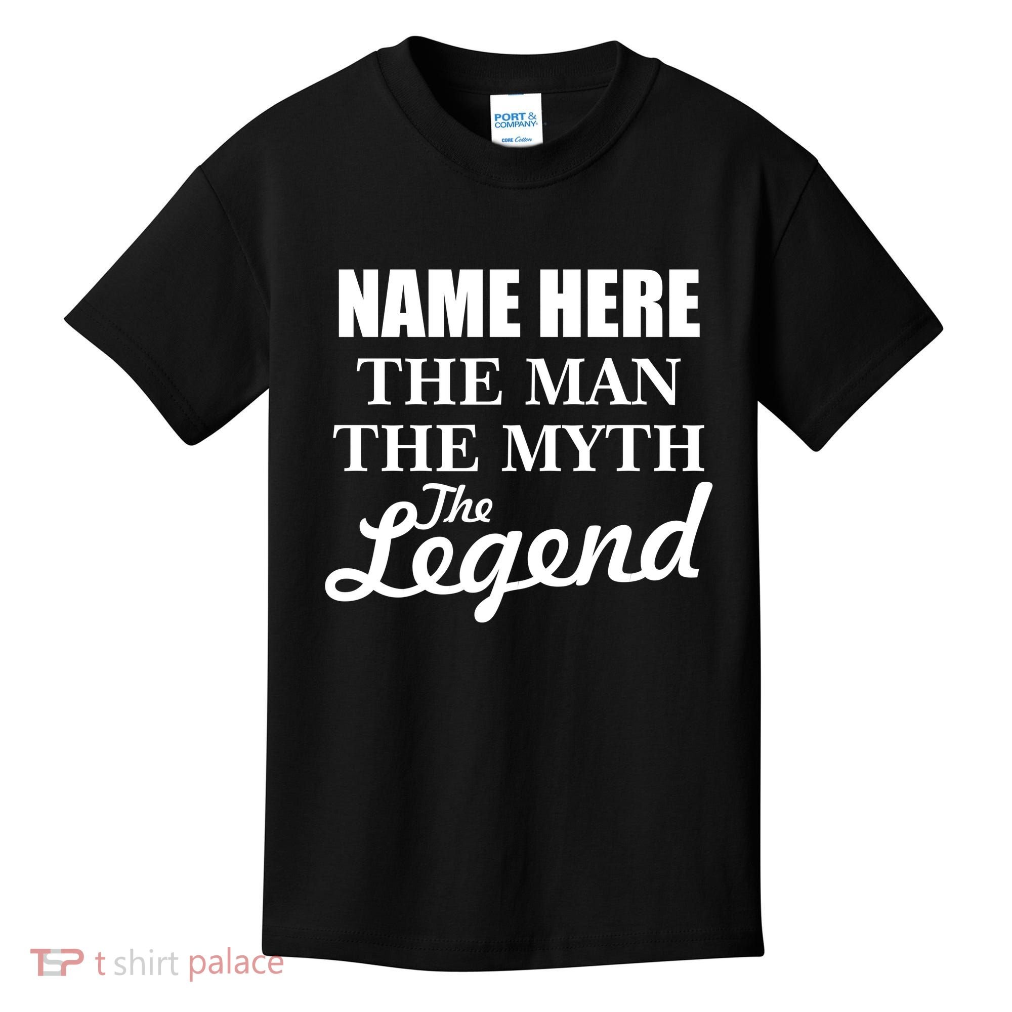 Personalize Name The Man Myth Legend Custom Kids T-Shirt