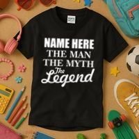 Personalize Name The Man Myth Legend Custom Kids T-Shirt thumb 3