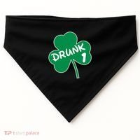 Personalize St Patricks Day Matching Custom Drunk USA-Made Doggie Bandana thumb 0