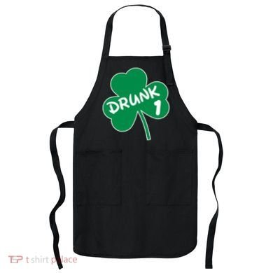 Personalize St Patricks Day Matching Custom Drunk Apron