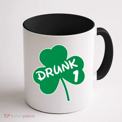 Personalize St Patricks Day Matching Custom Drunk Coffee Mug back