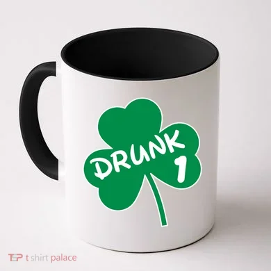 Personalize St Patricks Day Matching Custom Drunk Coffee Mug