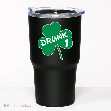 Personalize St Patricks Day Matching Custom Drunk Tumbler