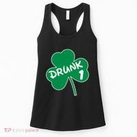 Personalize St Patricks Day Matching Custom Drunk Women's Tank Top thumb 0