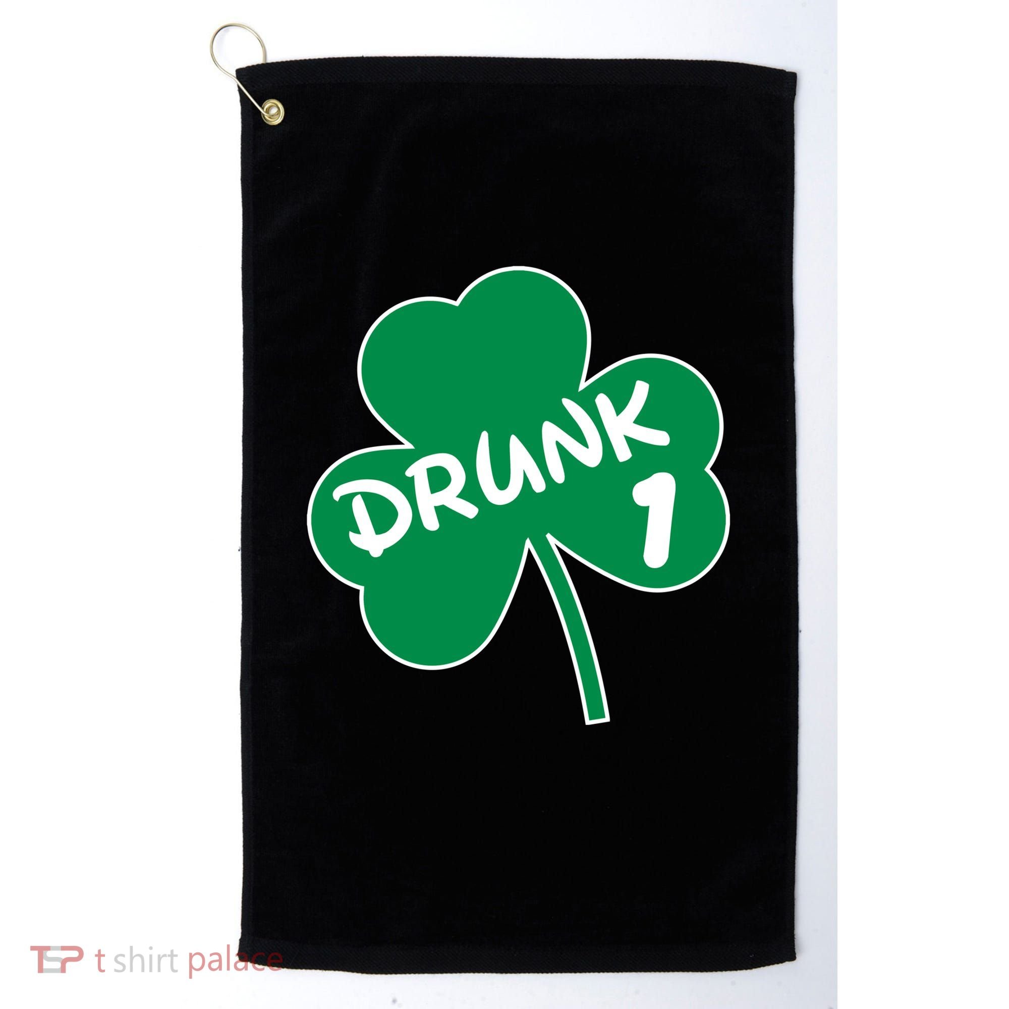 Personalize St Patricks Day Matching Custom Drunk Golf Towel