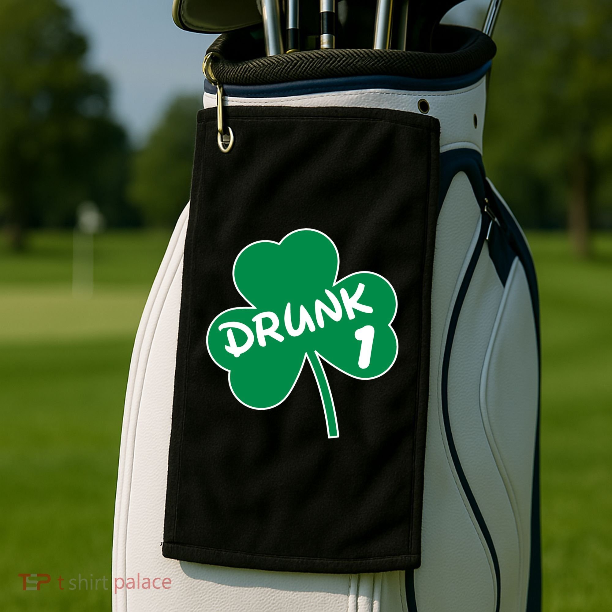 Personalize St Patricks Day Matching Custom Drunk Golf Towel
