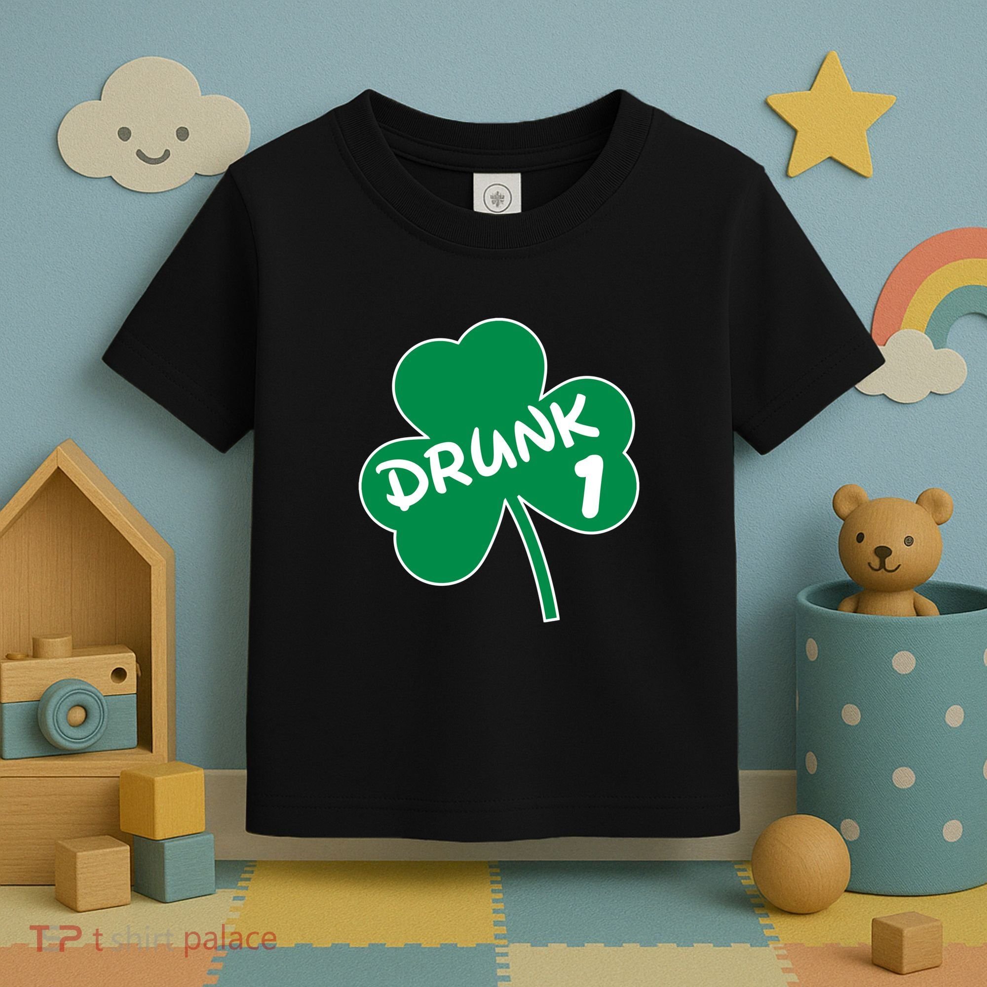 Personalize St Patricks Day Matching Custom Drunk Toddler T-Shirt
