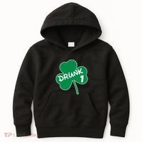 Personalize St Patricks Day Matching Custom Drunk Kids Hoodie thumb 0