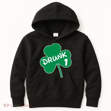 Personalize St Patricks Day Matching Custom Drunk Kids Hoodie