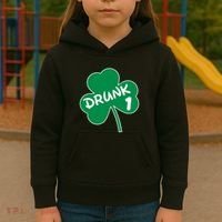 Personalize St Patricks Day Matching Custom Drunk Kids Hoodie thumb 3