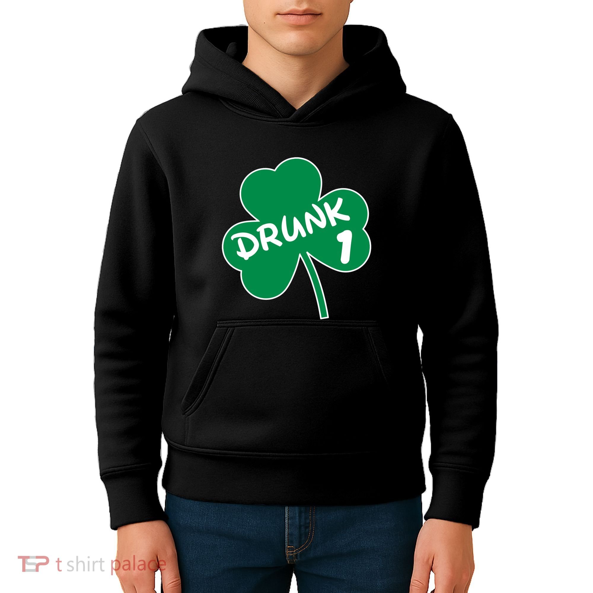 Personalize St Patricks Day Matching Custom Drunk Kids Hoodie